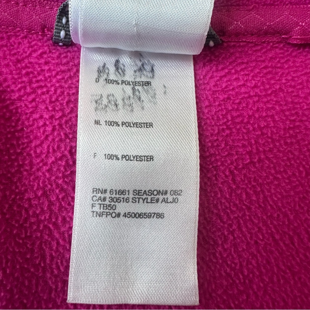 The North Face Bright Pink Fleece Quarter Zip Pullover Small | Lightweight Layer - Picture 4 of 8